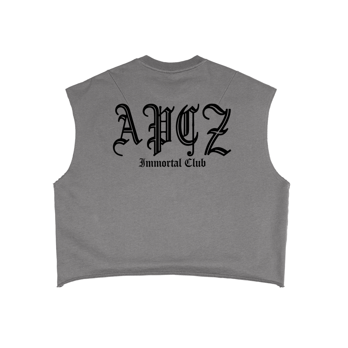 IMC OLD ENGLISH CUTOFF BLACK (FRONT/BACK)