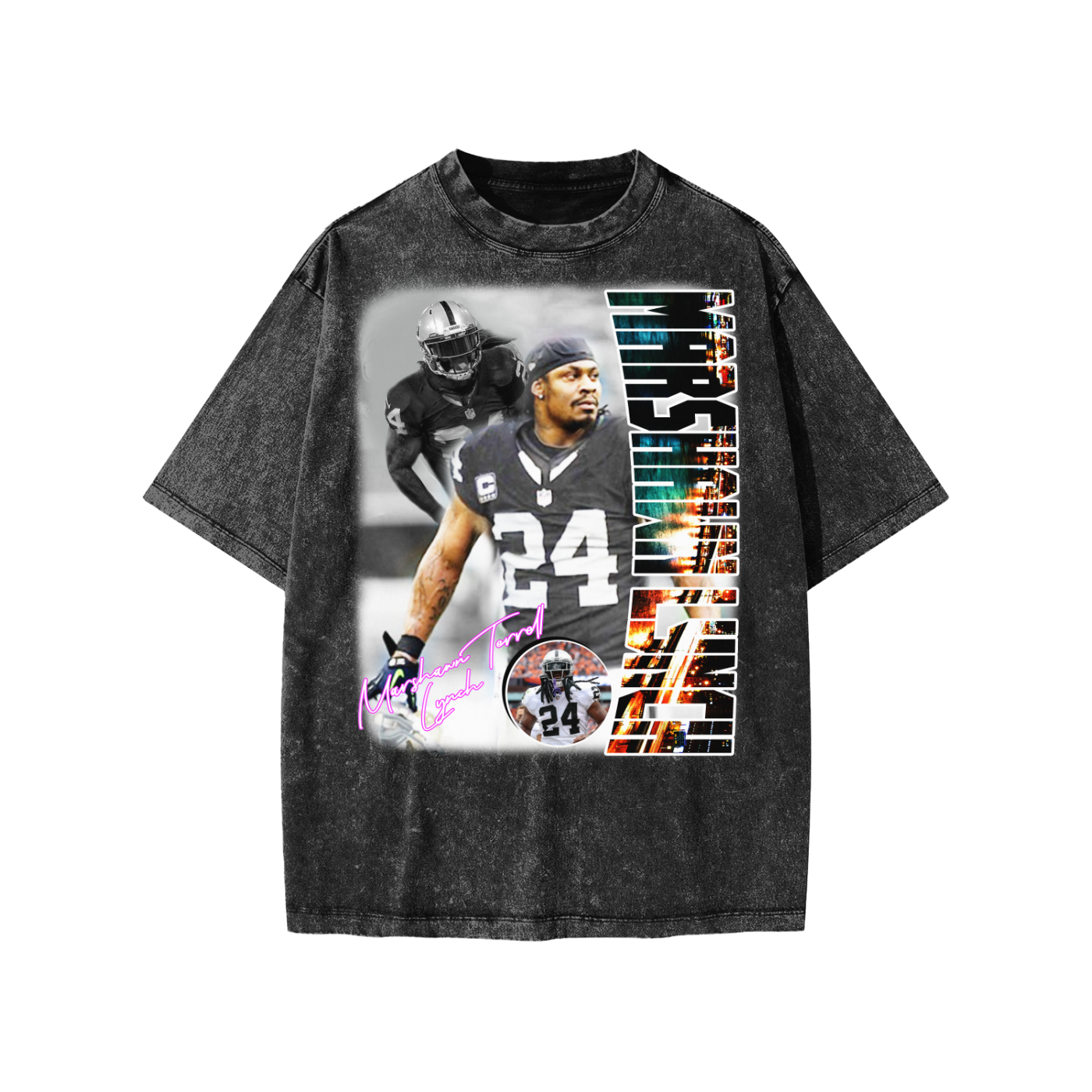 Snow Washed Kids' T-Shirt (MARSHAWN LYNCH) RAIDERS