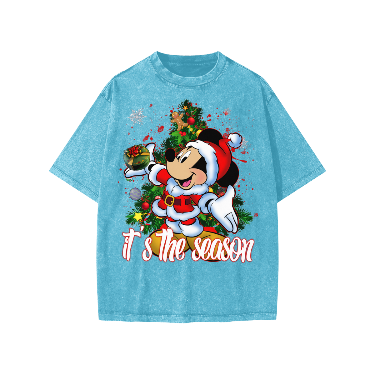Snow Washed Kids' T-Shirt (HOLIDAY MICKEY MOUSE)