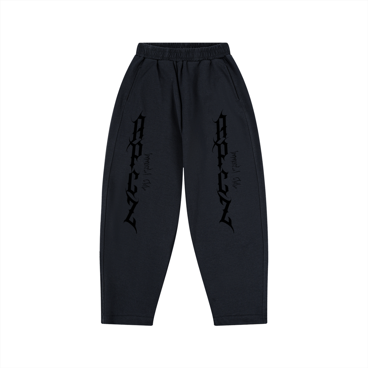 Kid's Loose Wide Leg Sweatpants (IMMORTAL CLUB) BLACK