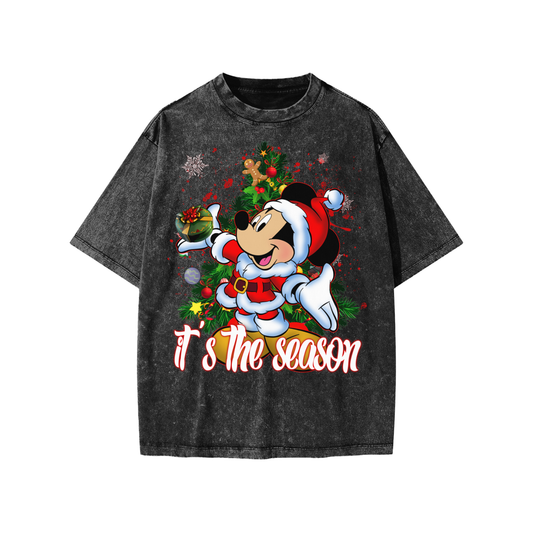 Snow Washed Kids' T-Shirt (HOLIDAY MICKEY MOUSE)