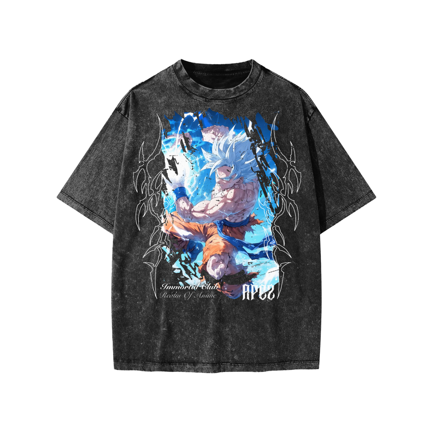 Snow Washed Kids' T-Shirt (IMC ULTRA INSTINCT GOKU)