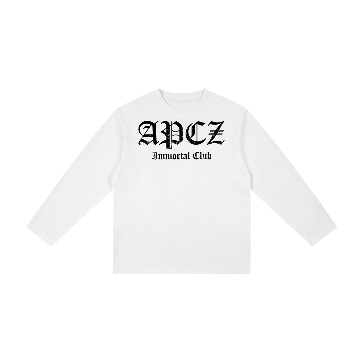 Kid's Drop Shoulder Long Sleeve T-Shirt (IMC OLDIE) BLACK
