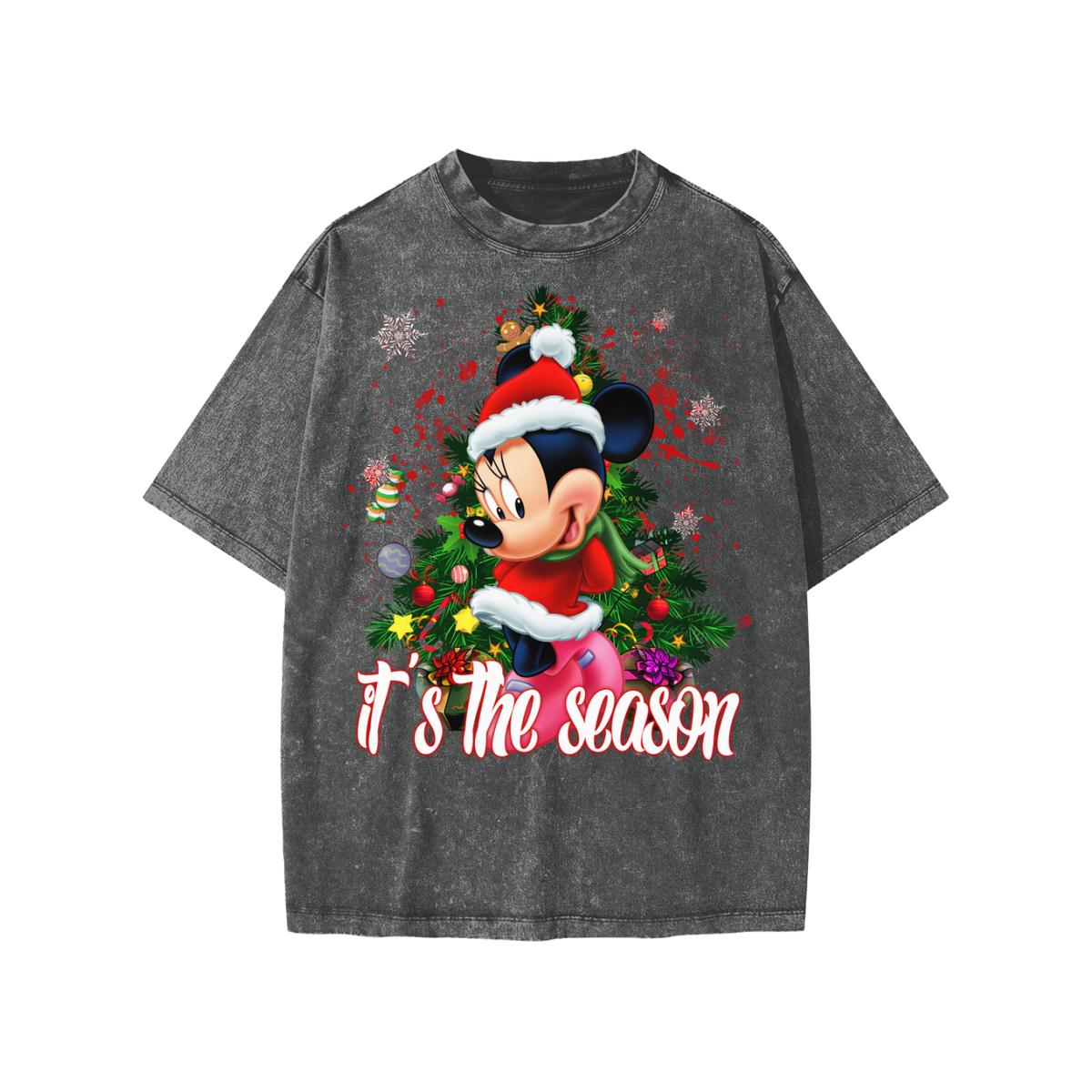 Snow Washed Kids' T-Shirt (HOLIDAY MINNIE)