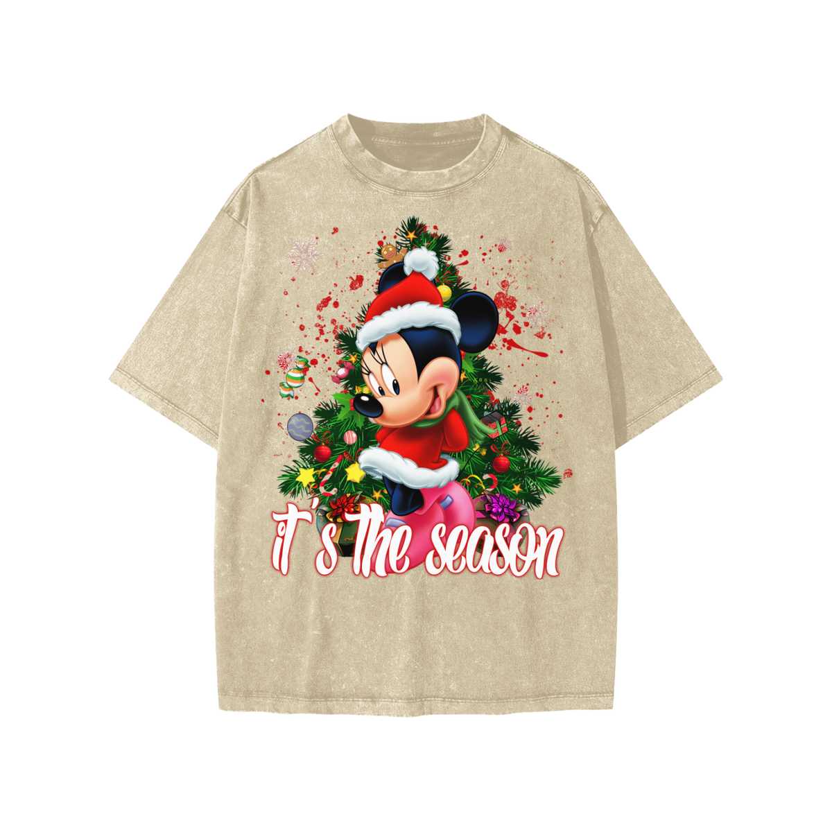 Snow Washed Kids' T-Shirt (HOLIDAY MINNIE)