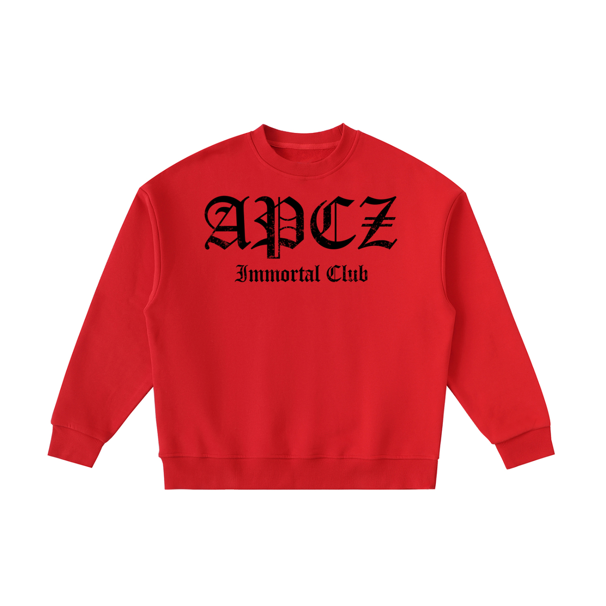 Essential Fleece Kids' Crewneck Sweatshirt (IMC OLDIE) BLACK