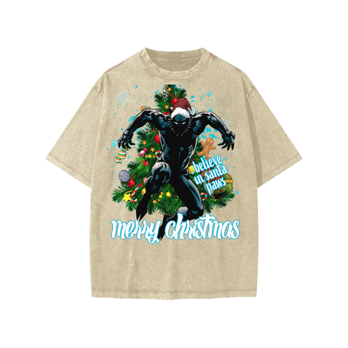 Snow Washed Kids' T-Shirt (HOLIDAY BLACK PANTHER)