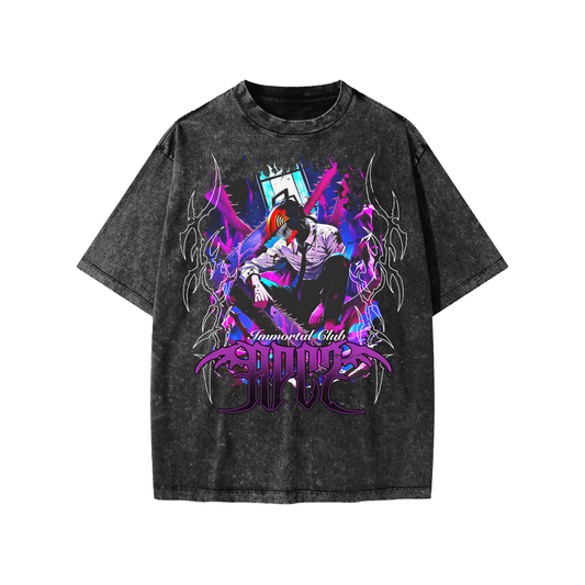Snow Washed Kids' T-Shirt (CHAINSAW MAN)