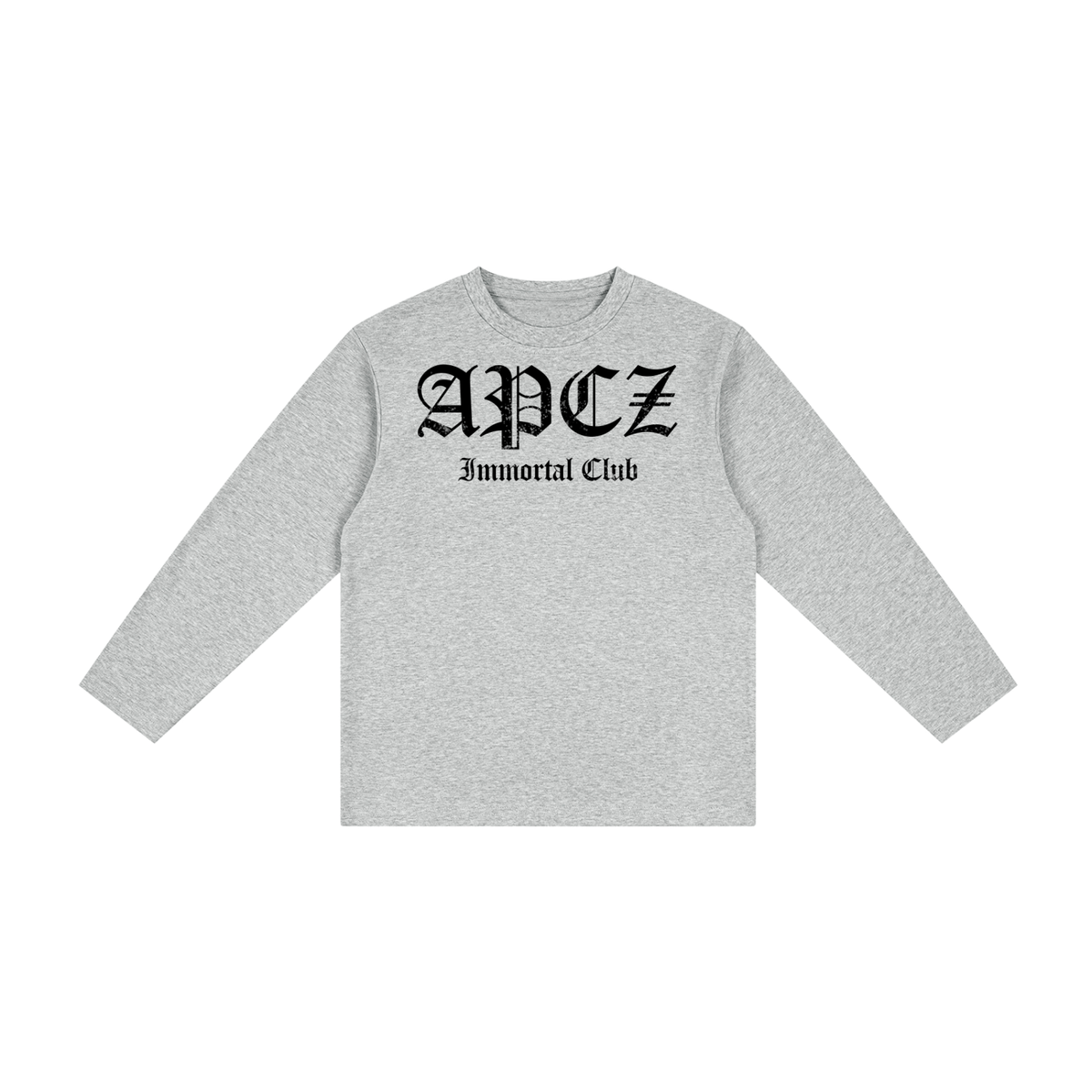 Kid's Drop Shoulder Long Sleeve T-Shirt (IMC OLDIE) BLACK