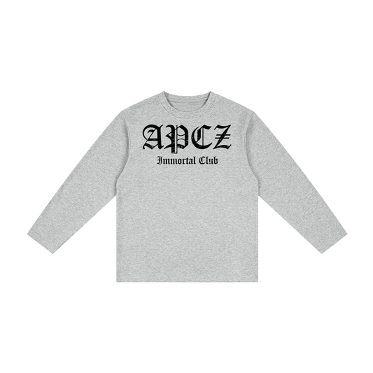 Kid's Drop Shoulder Long Sleeve T-Shirt (IMC OLDIE) BLACK