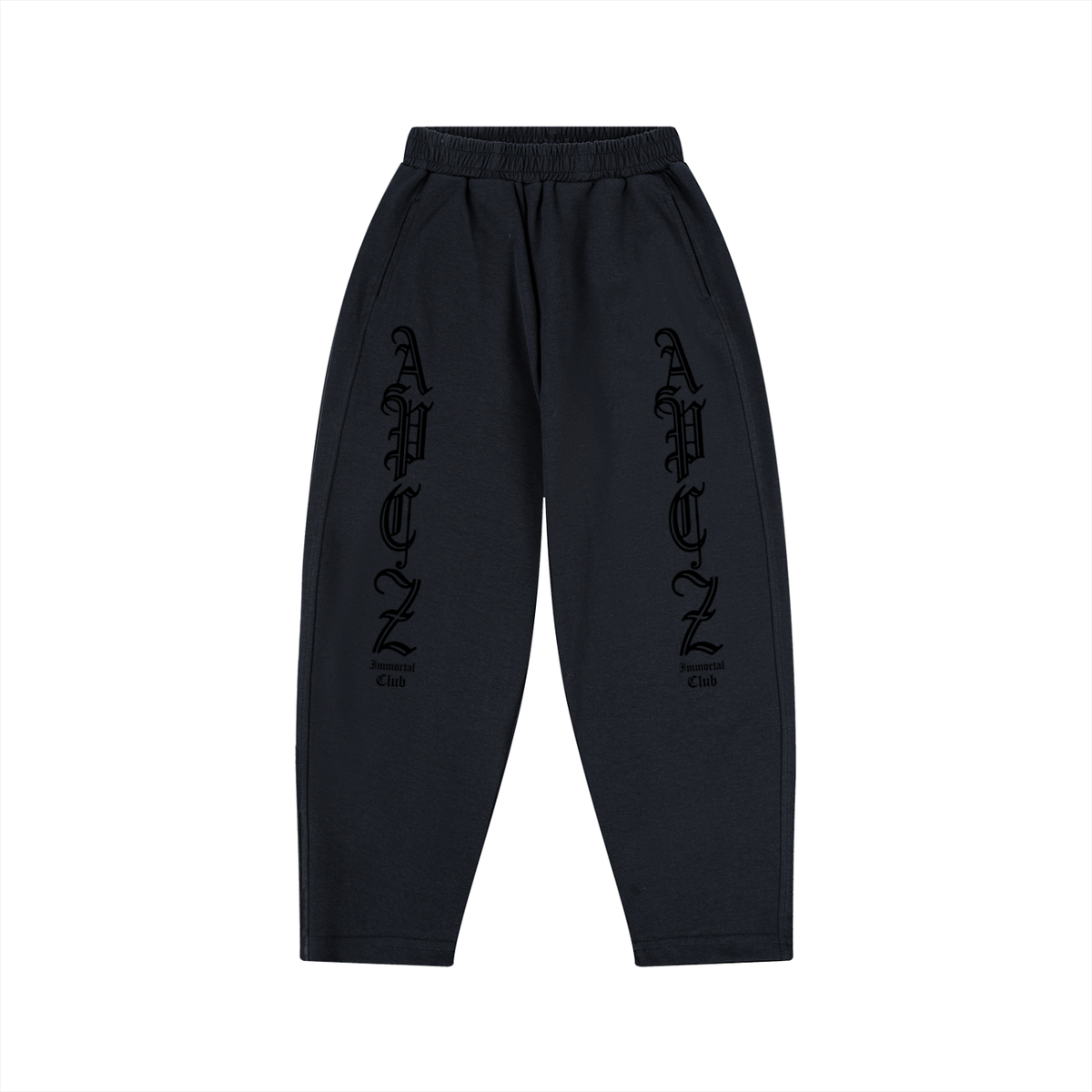 Kid's Loose Wide Leg Sweatpants (IMC OLD ENGLISH) BLACK