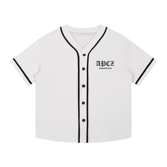 Piped Button-Up Jersey (IMC OLDIE) BLACK
