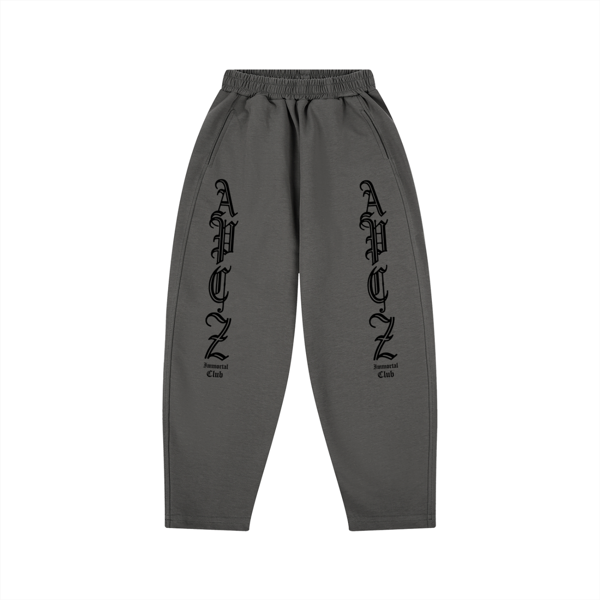 Kid's Loose Wide Leg Sweatpants (IMC OLD ENGLISH) BLACK