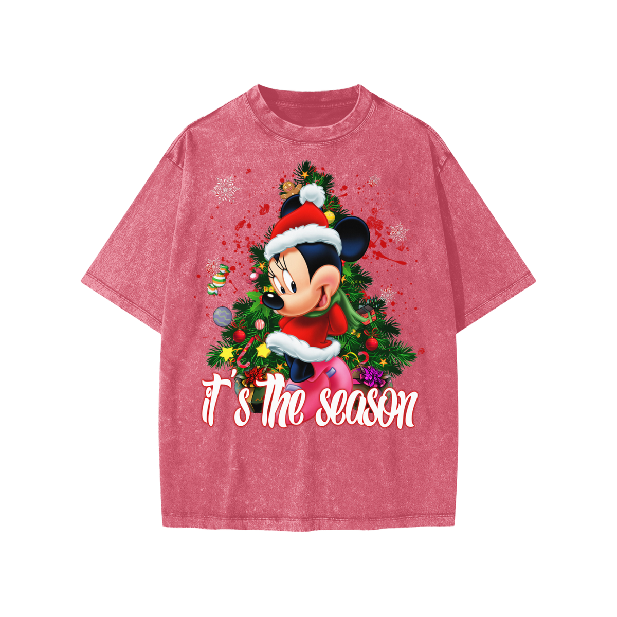 Snow Washed Kids' T-Shirt (HOLIDAY MINNIE)