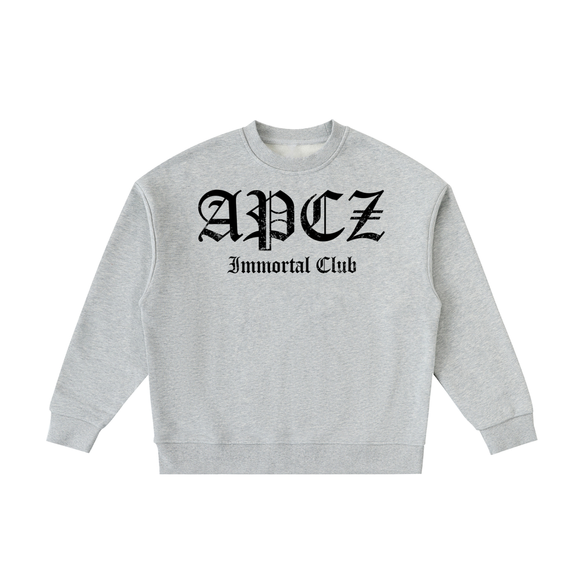 Essential Fleece Kids' Crewneck Sweatshirt (IMC OLDIE) BLACK
