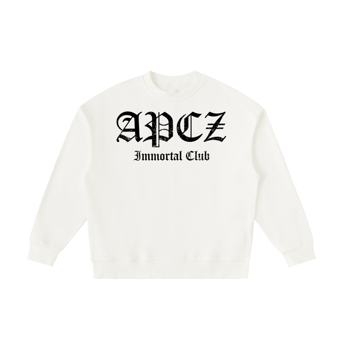 Essential Fleece Kids' Crewneck Sweatshirt (IMC OLDIE) BLACK