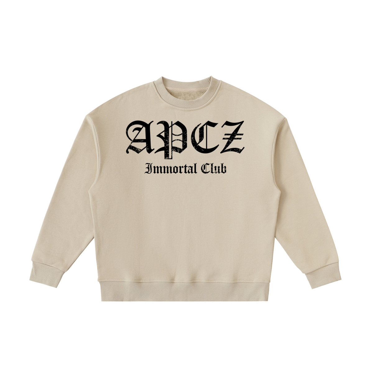Essential Fleece Kids' Crewneck Sweatshirt (IMC OLDIE) BLACK