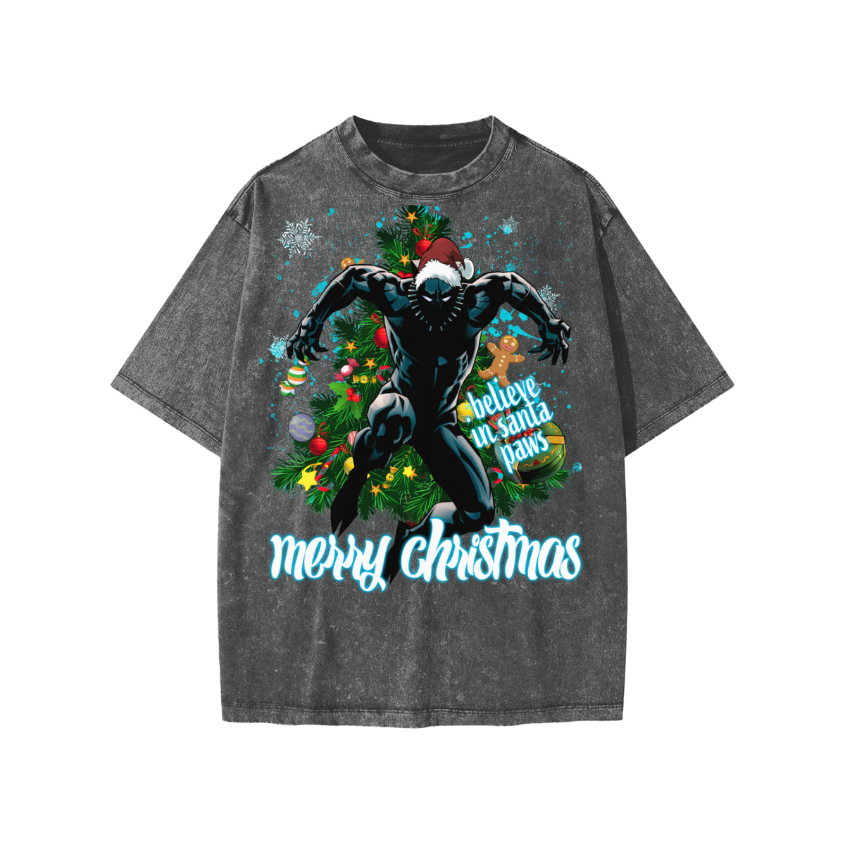 Snow Washed Kids' T-Shirt (HOLIDAY BLACK PANTHER)
