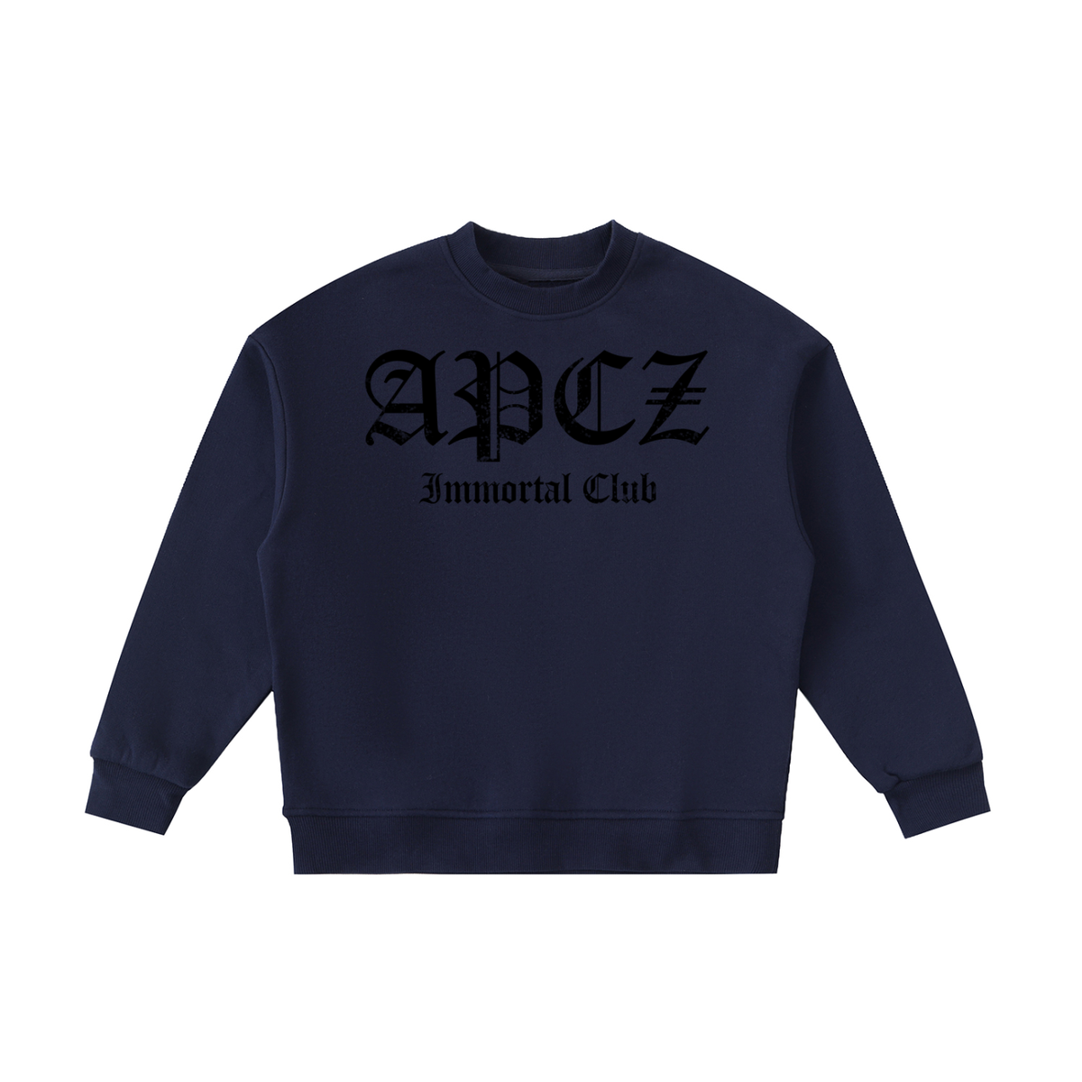 Essential Fleece Kids' Crewneck Sweatshirt (IMC OLDIE) BLACK