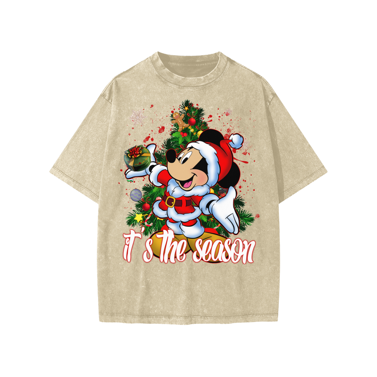 Snow Washed Kids' T-Shirt (HOLIDAY MICKEY MOUSE)