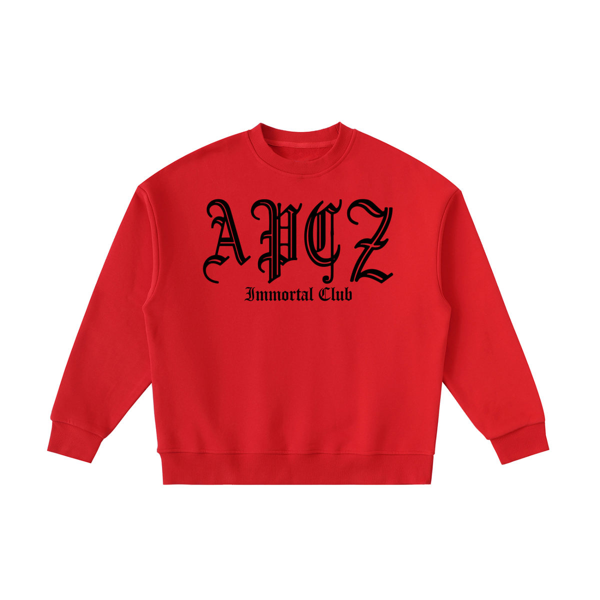 Essential Fleece Kids' Crewneck Sweatshirt (IMC OLD ENGLISH) BLACK