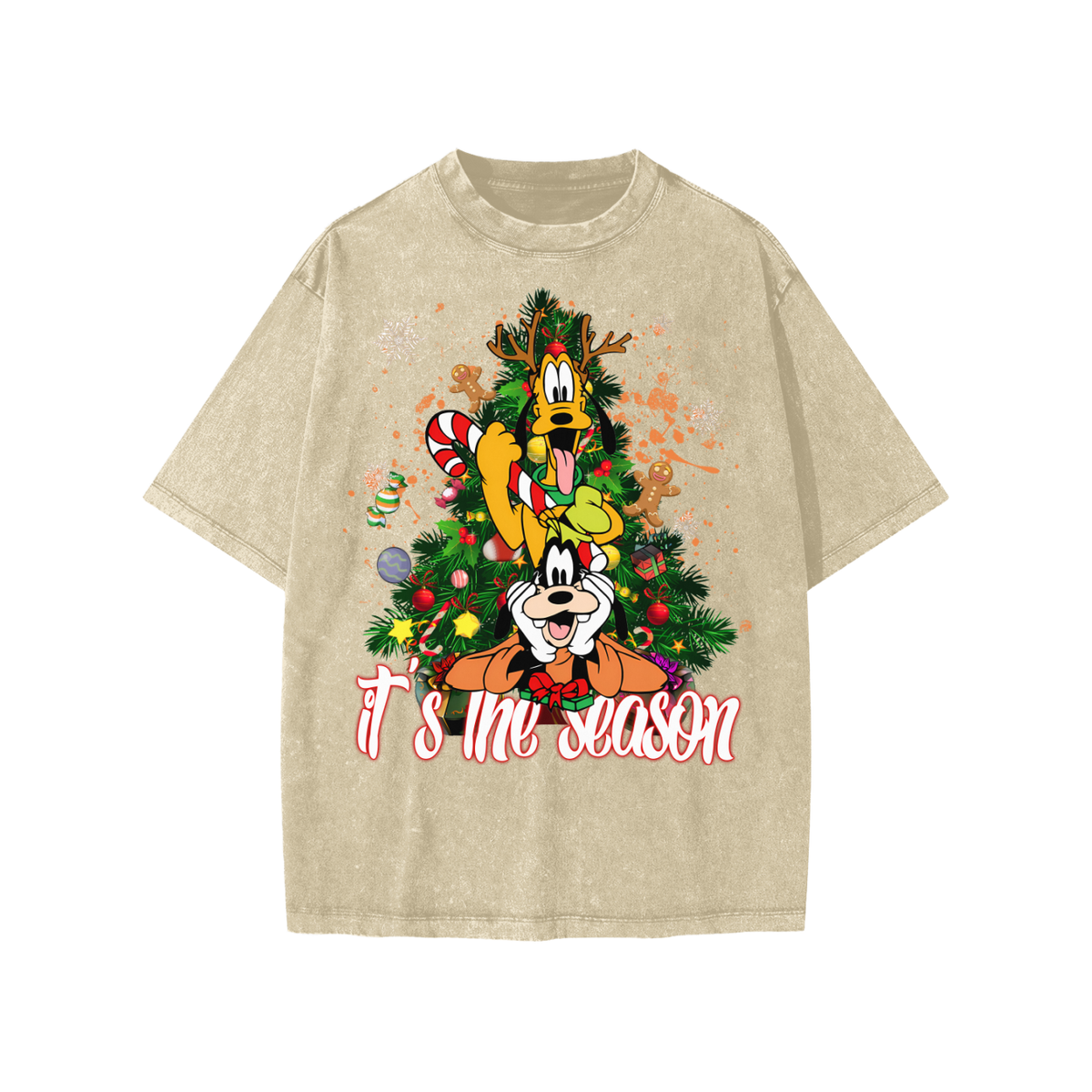 Snow Washed Kids' T-Shirt (HOLIDAY PLUTO & GOOFY)