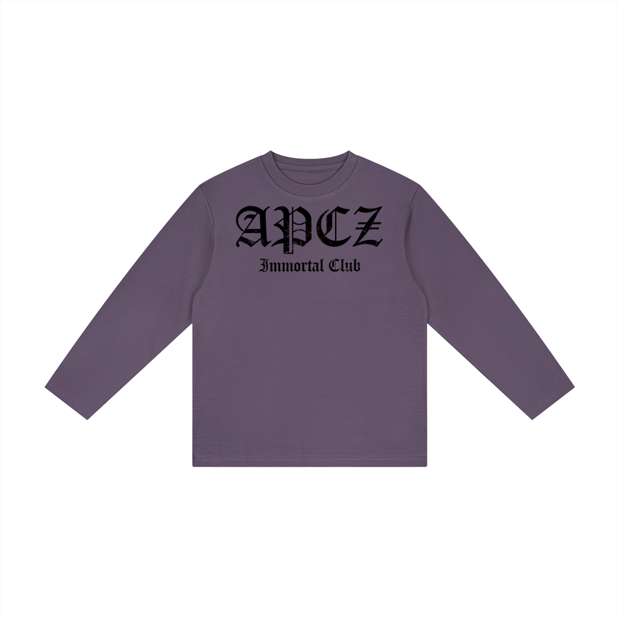 Kid's Drop Shoulder Long Sleeve T-Shirt (IMC OLDIE) BLACK