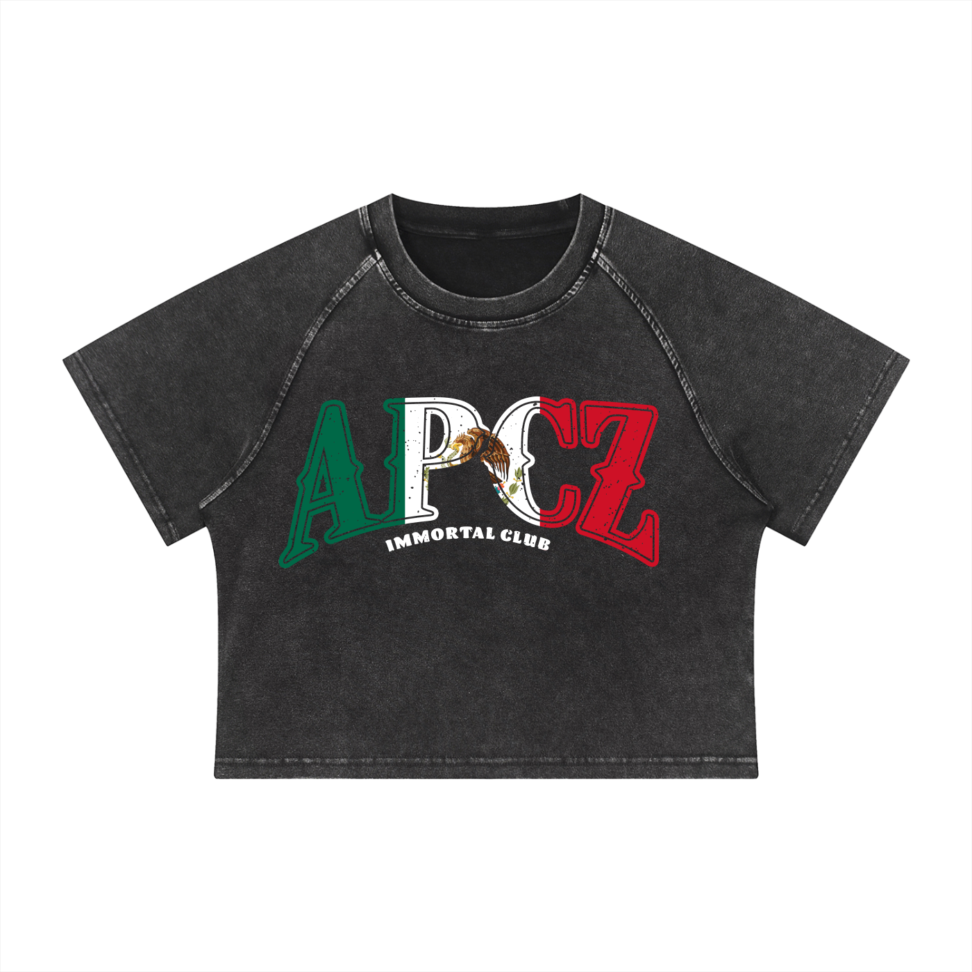 Women's Mineral Wash  Crop T-Shirt (MEXICO)