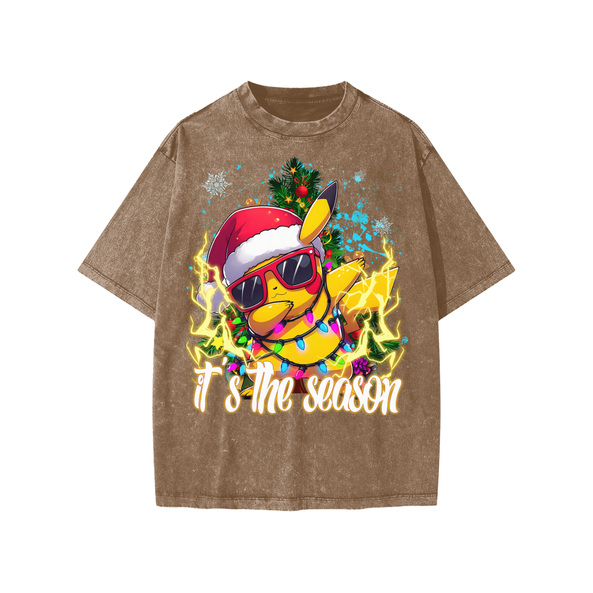 Snow Washed Kids' T-Shirt (HOLIDAY PIKACHU)