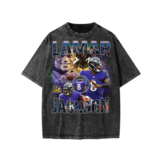 Snow Washed Kids' T-Shirt (LAMAR JACKSON)