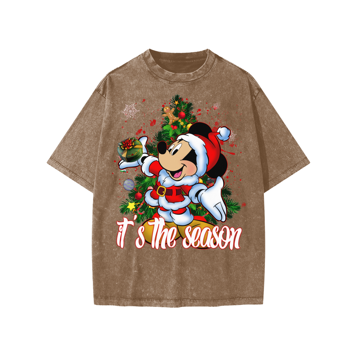 Snow Washed Kids' T-Shirt (HOLIDAY MICKEY MOUSE)