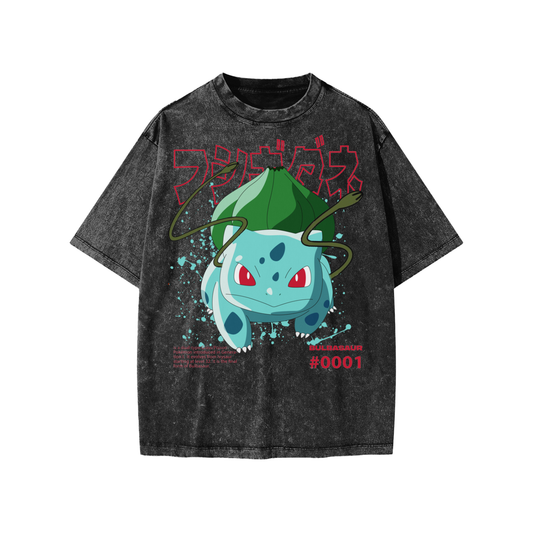 Snow Washed Kids' T-Shirt (BULBASAUR)