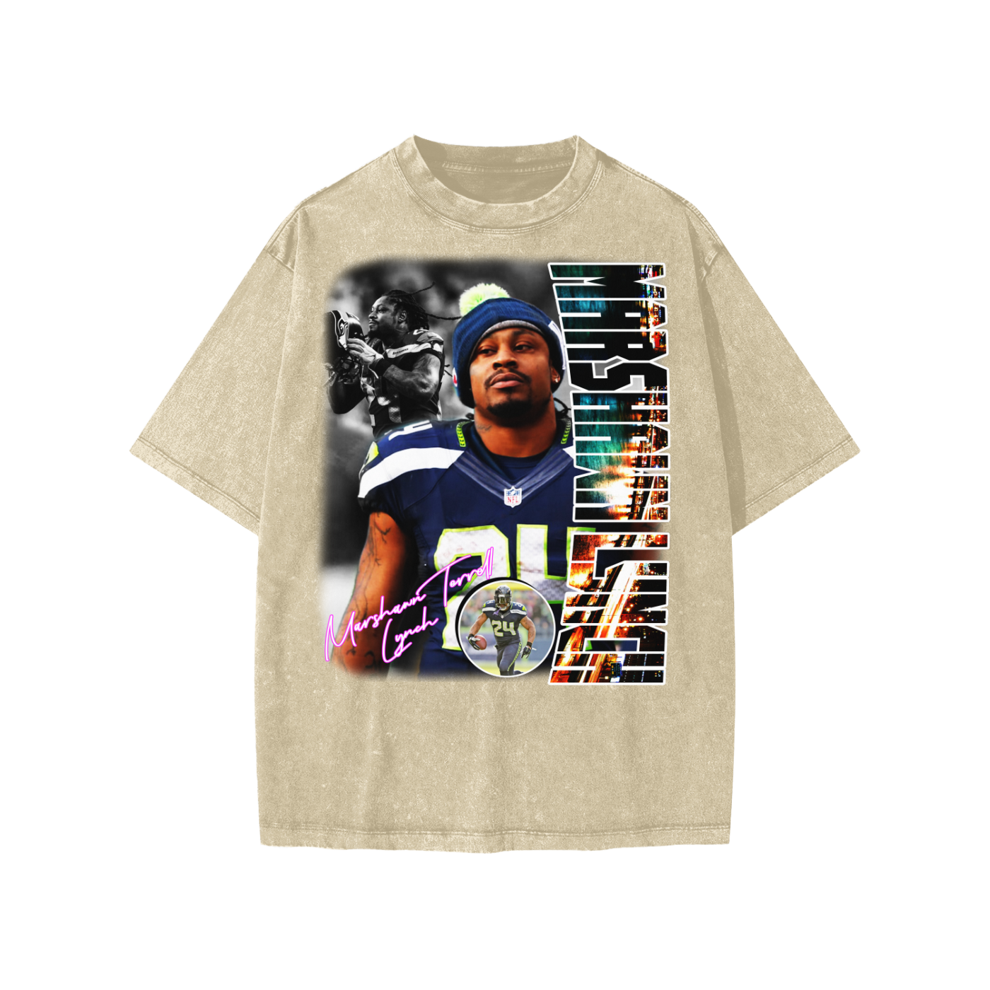 Snow Washed Kids' T-Shirt (MARSHAWN LYNCH) SEAHAWKS