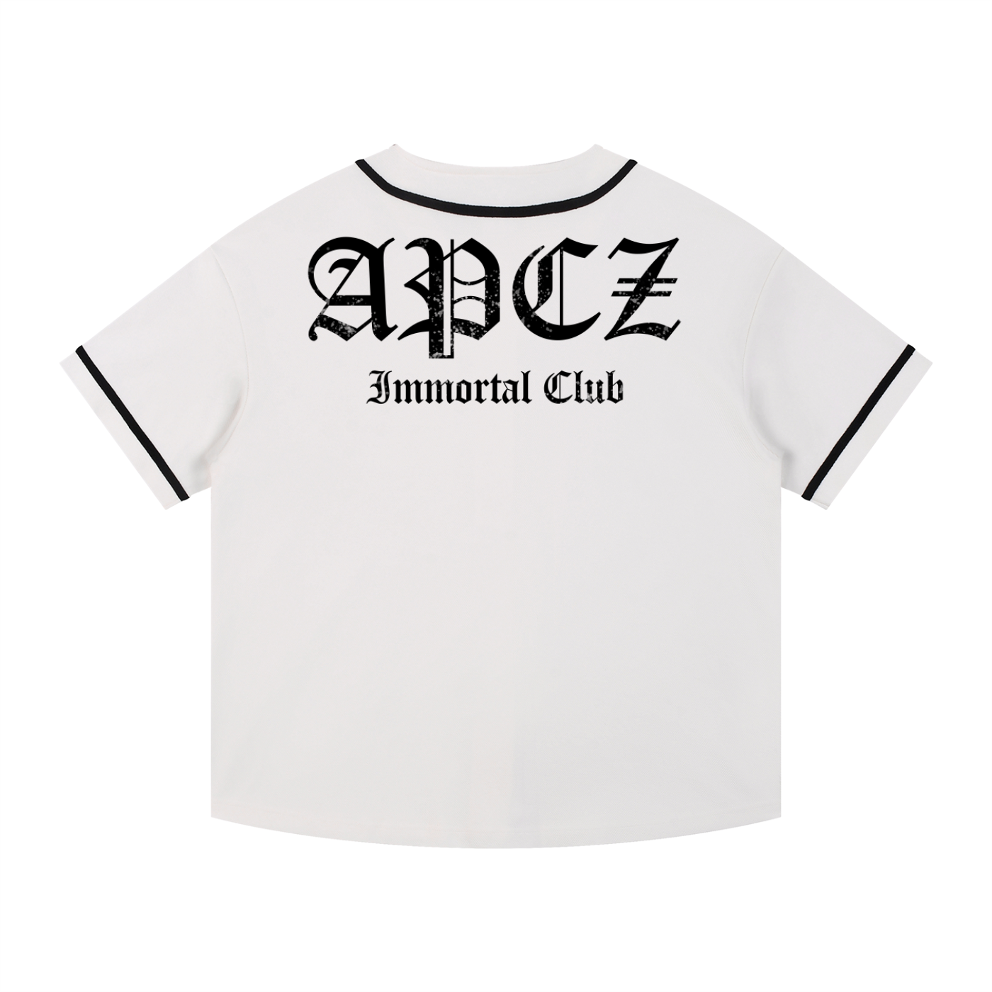 Piped Button-Up Jersey (IMC OLDIE) BLACK