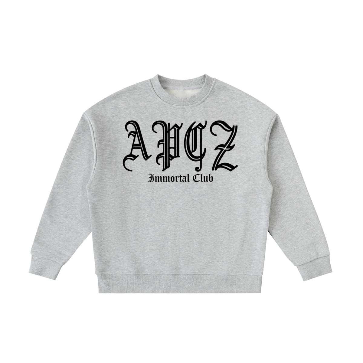 Essential Fleece Kids' Crewneck Sweatshirt (IMC OLD ENGLISH) BLACK