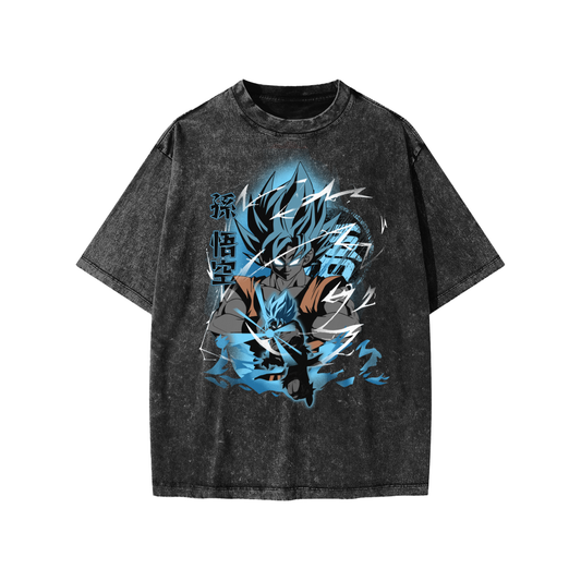 Snow Washed Kids' T-Shirt (SSJ BLUE GOKU)