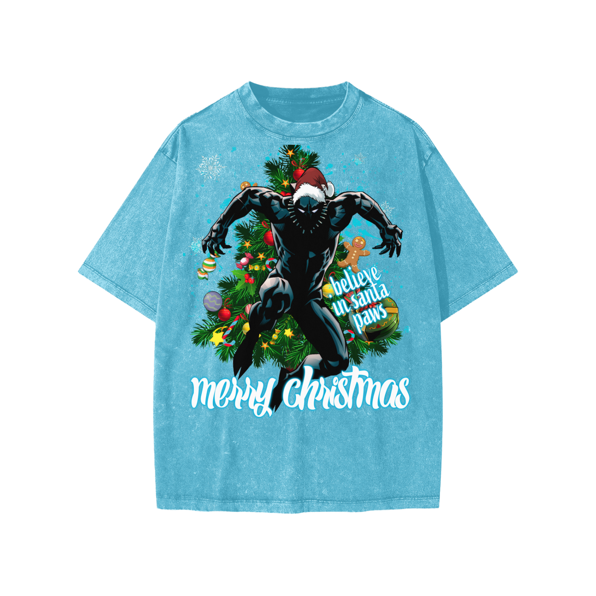 Snow Washed Kids' T-Shirt (HOLIDAY BLACK PANTHER)