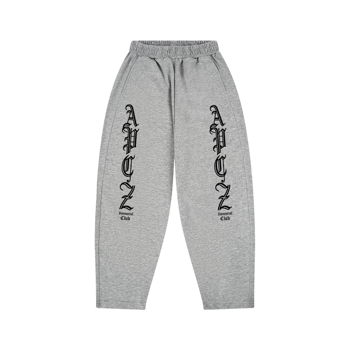 Kid's Loose Wide Leg Sweatpants (IMC OLD ENGLISH) BLACK