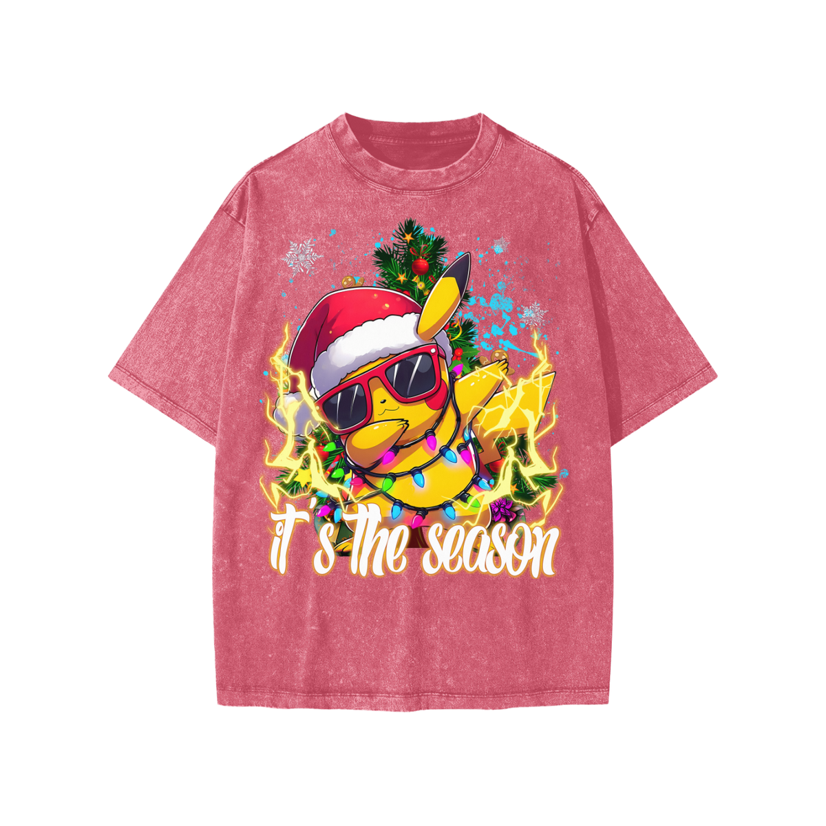 Snow Washed Kids' T-Shirt (HOLIDAY PIKACHU)