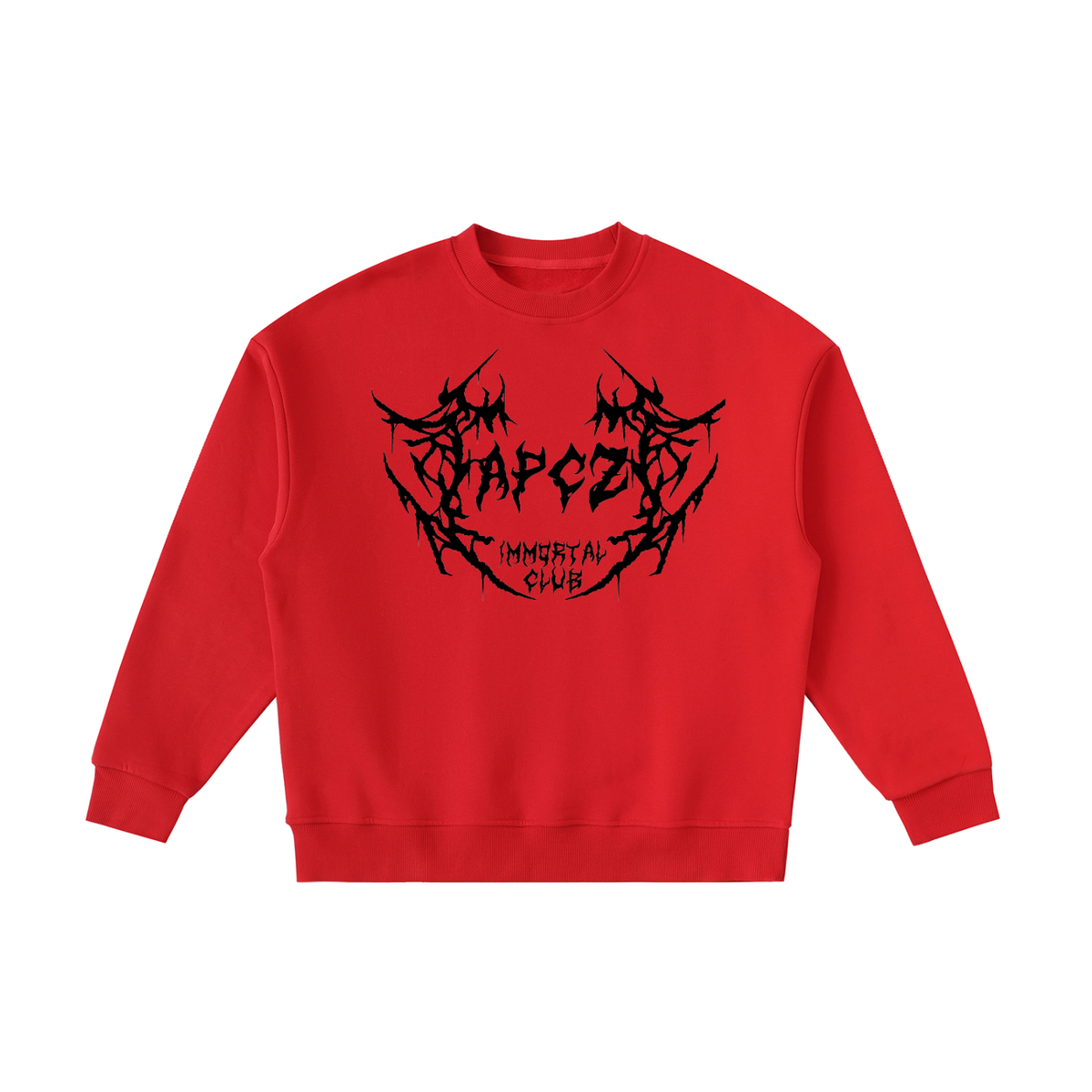Essential Fleece Kids' Crewneck Sweatshirt (APCZ ROCK) BLACK