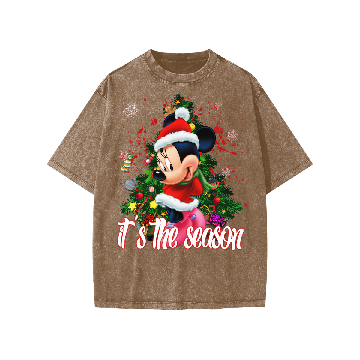 Snow Washed Kids' T-Shirt (HOLIDAY MINNIE)