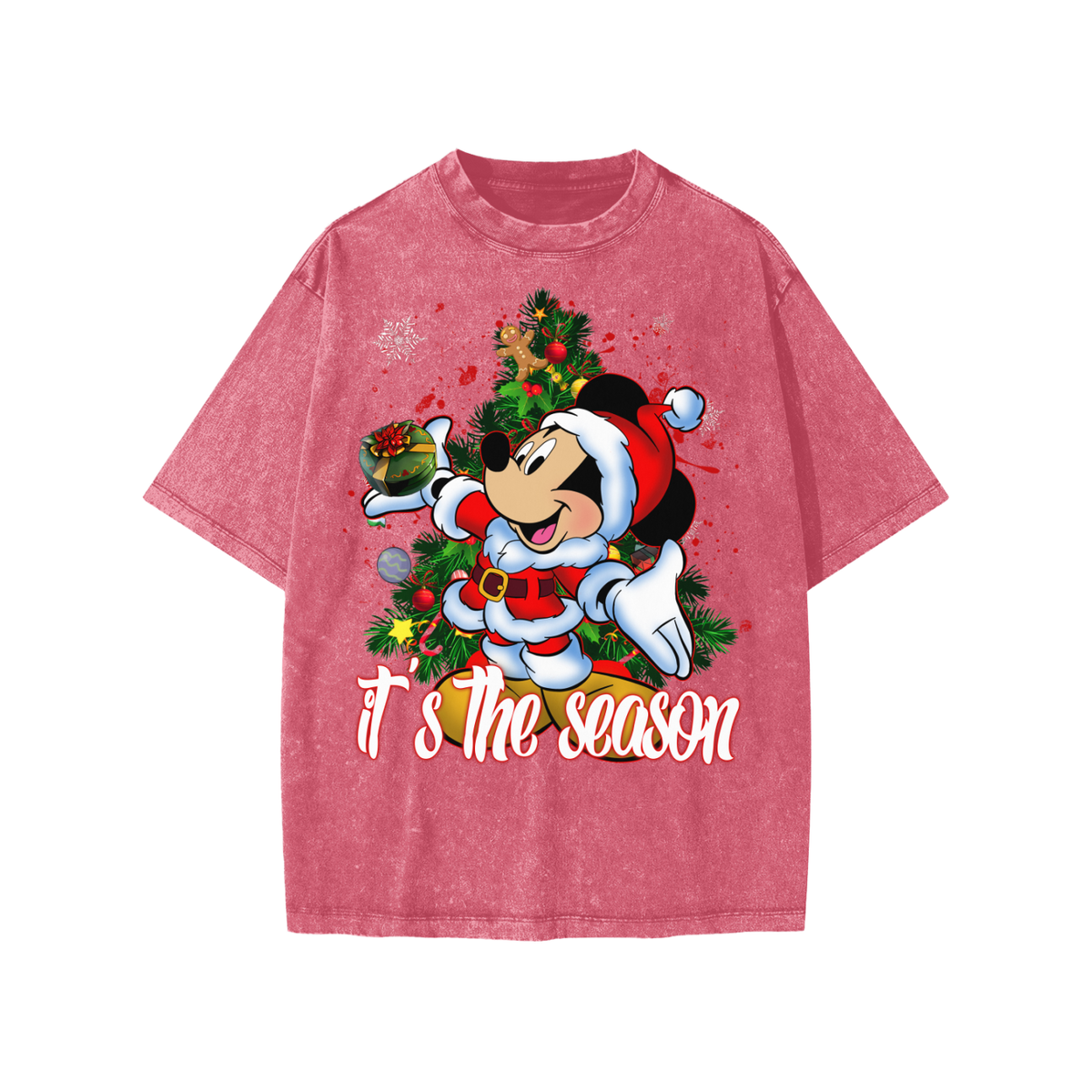 Snow Washed Kids' T-Shirt (HOLIDAY MICKEY MOUSE)