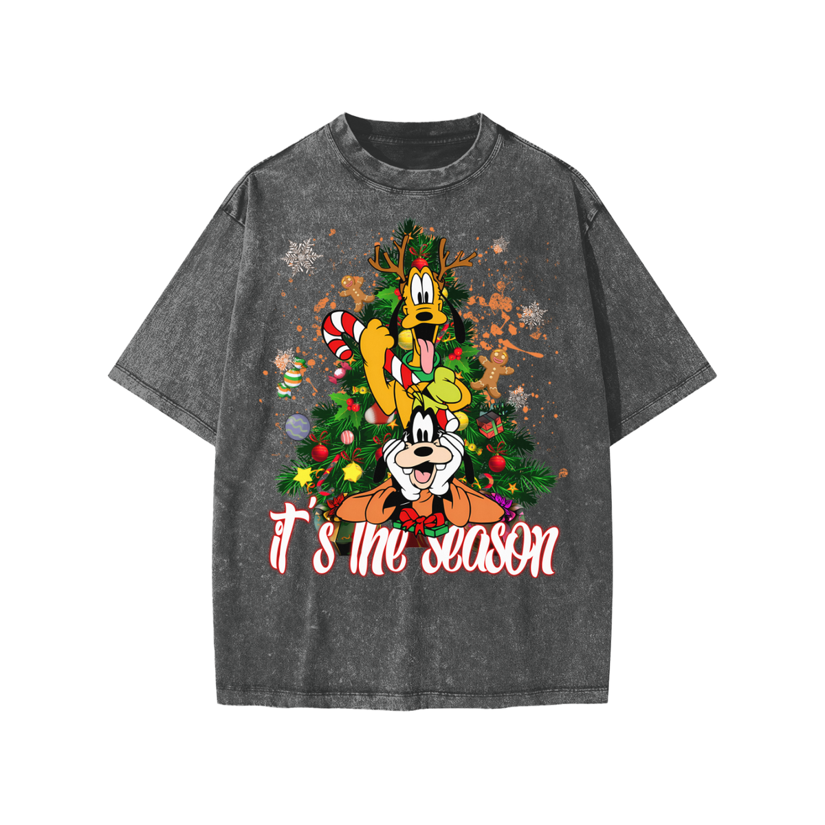 Snow Washed Kids' T-Shirt (HOLIDAY PLUTO & GOOFY)