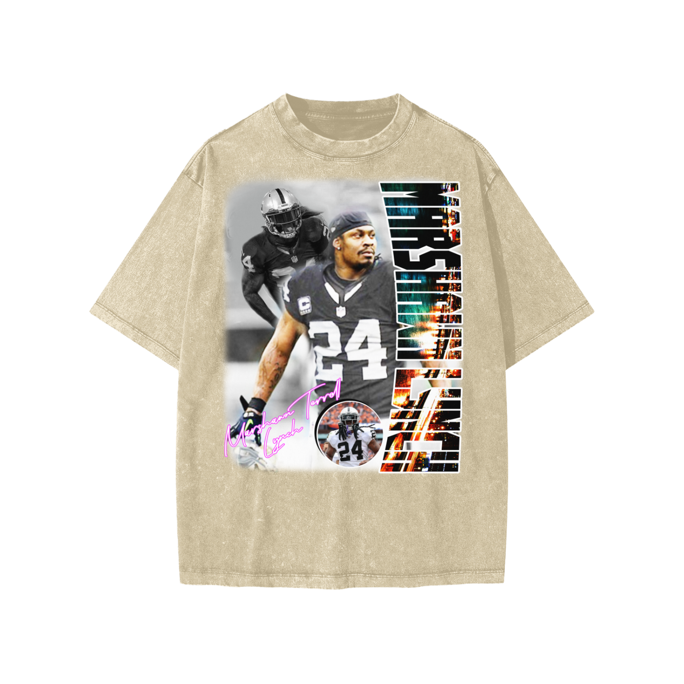 Snow Washed Kids' T-Shirt (MARSHAWN LYNCH) RAIDERS
